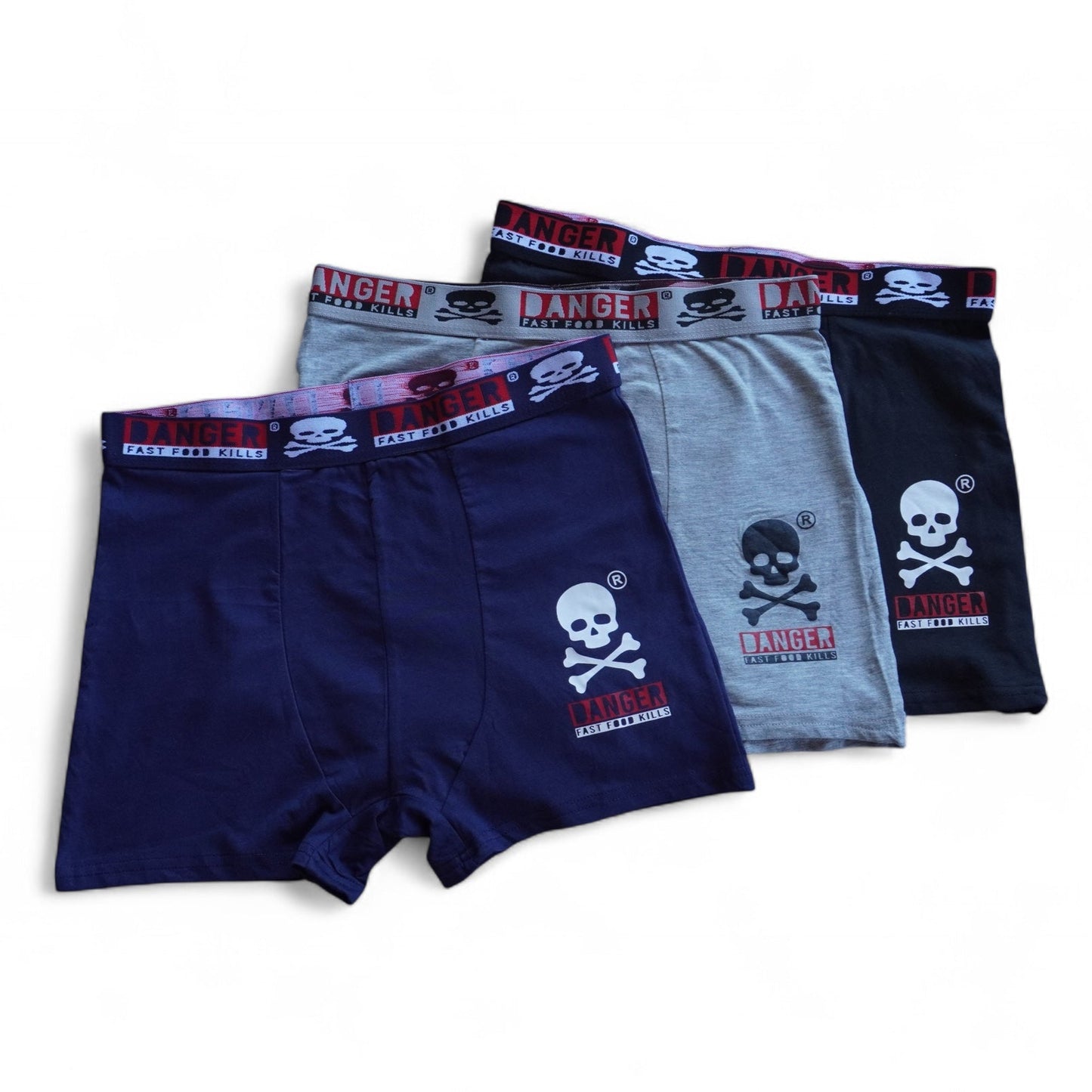 "DANGER FAST FOOD KILLS" Boxers