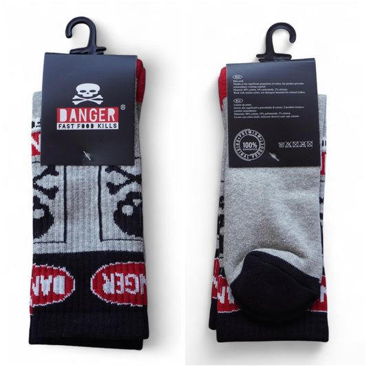 “Danger Fast Food Kills” Socks